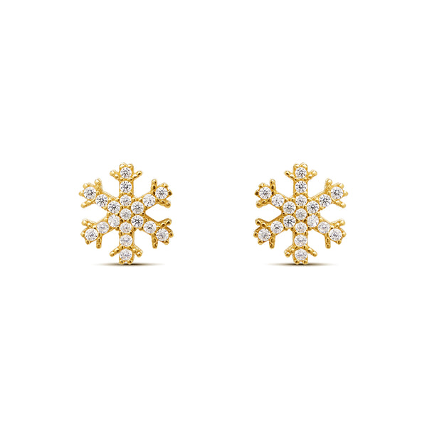 Snowflake Earrings - Vermeil