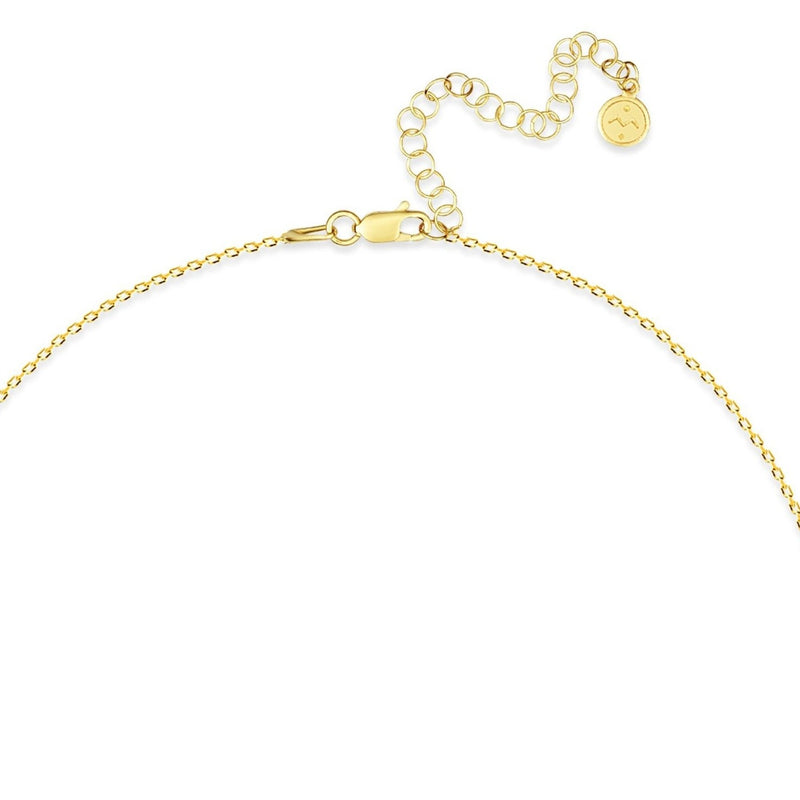 Diamond Letter Necklace "U" - 18 karat gold vermeil on sterling silver, diamond 0.01 carat