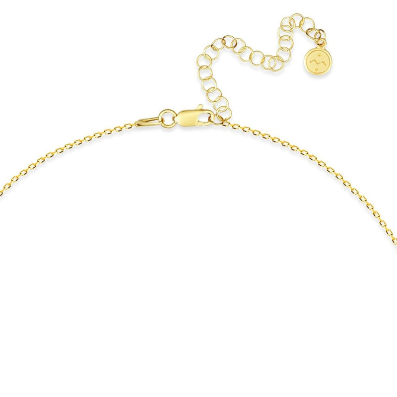 Diamond Letter Necklace "W" - 18 karat gold vermeil on sterling silver, diamond 0.01 carat